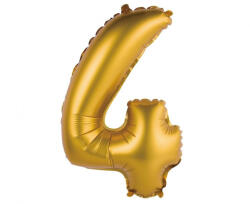  Arany Gold Matt 4-es mini szám fólia lufi 35 cm (MLG108866) - kreativjatek