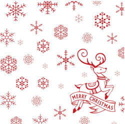 FATO Sztár karácsonyi szalvéta Christmas Deer White 2 rétegű 38x38cm 40 szál/csomag