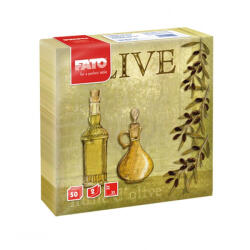 FATO Szalvéta 33x33cm mintás Olivás 2réteg 50 lap/csomag - shopbazis