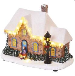 LED karácsonyi világító templom, DCLW14, beltérre, meleg fehér 3XAA, nem tartozék! Már csak a Lehel utcai üzletben! (DCLW14TEMPLOM3XAA)