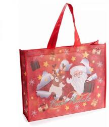 AFI Mikulásos dísztasak / műanyag szatyor - piros - 45x10x36 cm (IMO-AFI-470131PIROS)