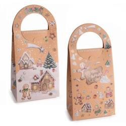 AFI Mézeskalácsos karácsonyi papírtasak / díszdoboz 18x7, 5x11, 5 cm - 2-féle (IMO-AFI-122405)