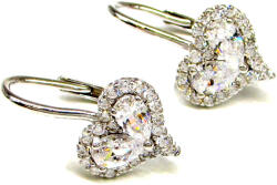 Romantikus Szív ROMANTIKUS SZÍV ezüst fülbevaló - 17 mm (2025101118)