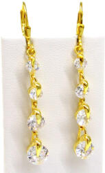 BRILLANZA ezüst fülbevaló - 50 mm (arany változat) (2025101122)