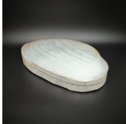 R. M. ékszer Krém-fehér kagyló ékszertartó doboz dekoratív nagy méret 18 cm (026038)