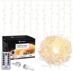 SPRINGOS Fényfüggöny távirányítóval, 300 LED, 12m, meleg fehér (CL0305)