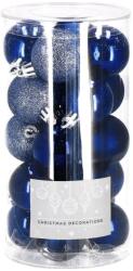 SPRINGOS 20 db-os karácsonyfa gömb készlet, 4 cm-es, sötétkék (CA0844)
