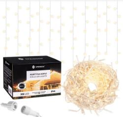 SPRINGOS Fényfüggöny 300 led füzér, 12m, meleg fehér (CL0301)