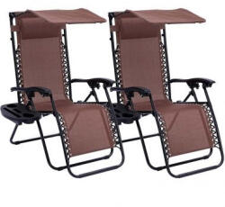 Timeless Tools Zéró gravitáció szék napellenzővel és pohártartóval 2db (HOP1001529-3)