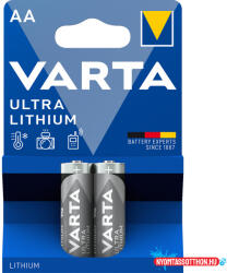  Elem AA ceruza LR6 2 db/csomag, Varta Ultra Lithium (57375)