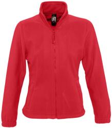 SOL'S Női North Full Zip Fleece kabát vörös