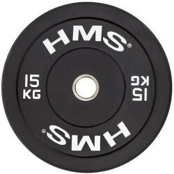 HMS Olimpiai bumper lemez HMS BBR 15 kg fehér|fekete Súlytárcsa