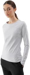 4F Női F218 Egyszínű, vékony, hosszú ujjú póló szürke