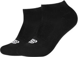 Skechers Uniszex zokni, Skechers 2PPK Basic Cushioned Sneaker Socks, fekete 35 fekete