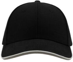 ATLANTIS Pilot Piping szendvics prémium kefe pamut 6 paneles sapka fekete