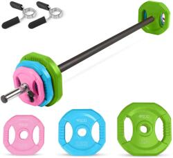 4FIZJO öntöttvas súlyzó szett 20kg 20 KG kék|rózsaszín|zöld