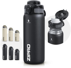 ZIPRO termos palack - Prémium rozsdamentes acél, BPA-mentes fekete