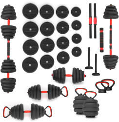 HMS PRO Hantli/súlyzó/kettlebell készlet PRO HMS SGN fekete|vörös