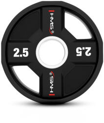 HMS Poliuretán súlytárcsa TPC , CPU anyagból HMS 2, 5 KG fehér|fekete Súlytárcsa