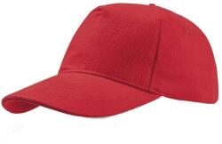 ATLANTIS Liberty Six csiszolt pamut 6 paneles sapka vörös