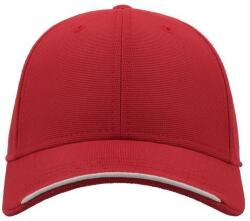 ATLANTIS Estoril Jacquard szőtt 6 paneles sapka vörös