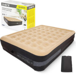 avenli felfújható matrac 203 x 157 x 47 cm bézs|fekete