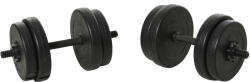 HOMCOM 2 db-os súlyzókészlet 18 kg-os tárcsákkal 20 KG fekete