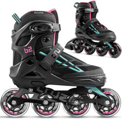 MOVINO Cruzer B2 állítható fitneszgörkorcsolya gyerekeknek MOV-MP813 rózsaszín|zöld