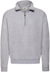 Fruit of the Loom Férfi klasszikus cipzáras nyakú pulóver M szürke