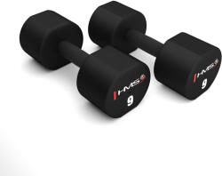 HMS Súlyzók poliuretán TPU anyagból (2db) HMS HPT fekete|szürke - decathlon - 71 284 Ft