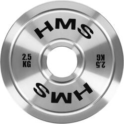 HMS Kalibrált acél olimpiai súlytárcsa HMS TOS 2, 5 KG fekete|szürke Súlytárcsa