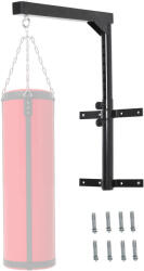 HOMCOM boxzsák fali tartókeret edzőterembe fekete