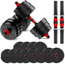 4FIZJO Állítható súlyzók bitumenes 4FIZJO 20 KG fekete|vörös