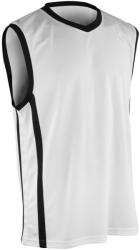 SPIRO Férfi kosárlabda gyors szárítású ujjatlan felső fehér|fekete