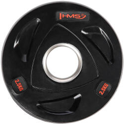 HMS Gumibevonatos olimpiai súlytárcsa HMS TOX 2, 5 KG fekete|vörös Súlytárcsa