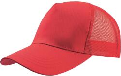 ATLANTIS Rapper pamut 5 paneles Trucker sapka vörös