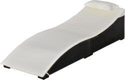 OUTSUNNY összecsukható rattan kerti nyugágy színes