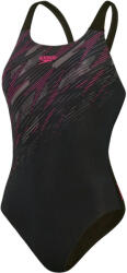 Speedo Női Hyperboom Placement Muscleback egyrészes fürdőruha fekete|rózsaszín