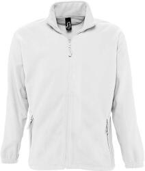SOL'S Férfi North Full Zip Outdoor gyapjú kabát fehér