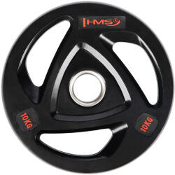 HMS Gumibevonatos olimpiai súlytárcsa HMS TOX 10 fekete|vörös Súlytárcsa