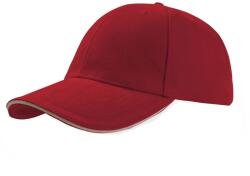 ATLANTIS Liberty Sandwich Heavy Brush pamut 6 paneles sapka barna|bordó|vörös