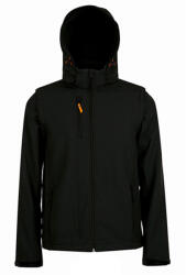 SOL'S Unisex felnőtt Transformer Soft Shell kabát 4XL fekete