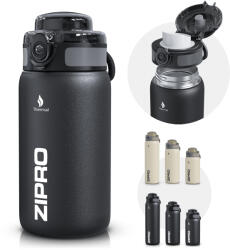 ZIPRO termos palack - Prémium rozsdamentes acél, BPA-mentes 500ml fekete