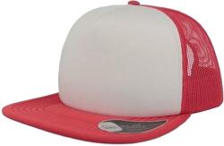 ATLANTIS Unisex Snap 90es évekbeli lapos napellenzős 5 paneles Trucker sapka fehér|vörös