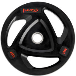 HMS Gumibevonatos olimpiai súlytárcsa HMS TOX 25 KG fekete|vörös Súlytárcsa