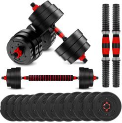 4FIZJO Állítható bitumenes súlyzók súlyzóval 4FIZJO 2×10 kg 20 KG fekete