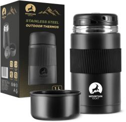 The Mountain Goat Ételtermosz Mountain Goat rozsdamentes acél 1l 1 LITRE fekete