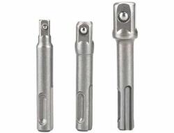 Extol dugókulcs adapter készlet 3db-os; 1/4" - 3/8" - 1/2", befogás: SDS Plus (8819695)