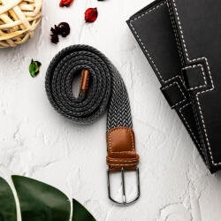 Elite Fashion Fekete fehér gumis Öv