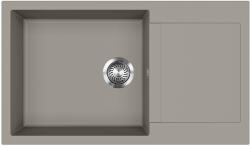 Evido Cubo XL 6S compact gránit mosogató, 860 x 500 mm, platina (442060) - trikolor